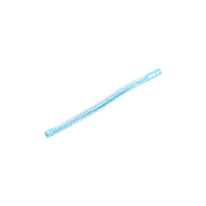 Armband in Strassoptik Niete rund blau kristall ton in ton 4 reihig ca. 40 cm 1679-01171 4016490785934  