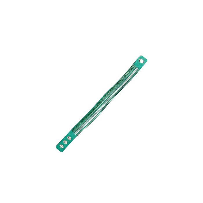 Armband in Strassoptik Niete rund dunkelgrün kristall 4 reihig ca. 40 cm 1679-01191 4016490765707  