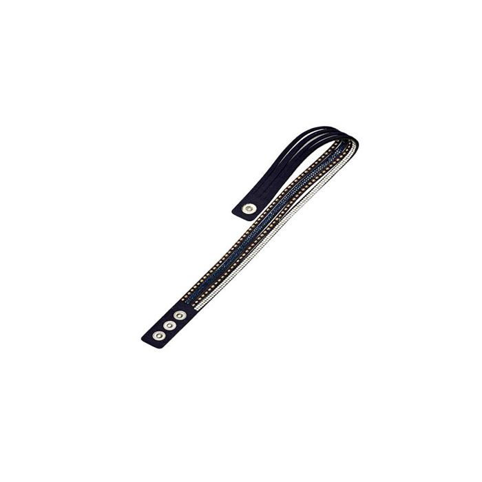 Armband in Strassoptik Niete rund dunkelblau kristall ton in ton 4 reihig ca. 40 cm 1679-01331 4016490785965  
