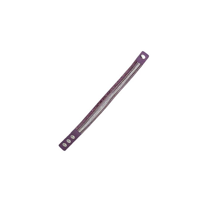 Armband in Strassoptik Niete rund lila kristall 4 reihig ca. 40 cm 1679-01361 4016490765721  
