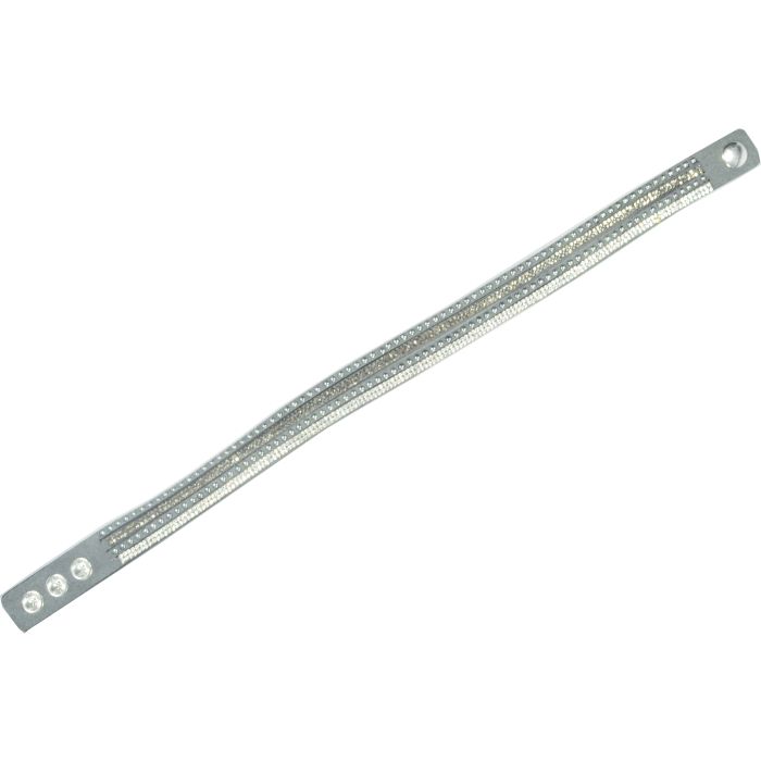 Armband in Strassoptik Niete rund grau kristall ton in ton 4 reihig ca. 40 cm 5St 1679-01461 4016490785927  