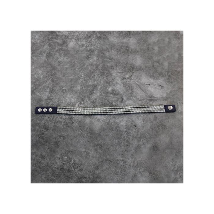 Wickelarmband Armband in Strassoptik dunkelblau kristall ca. 40 cm