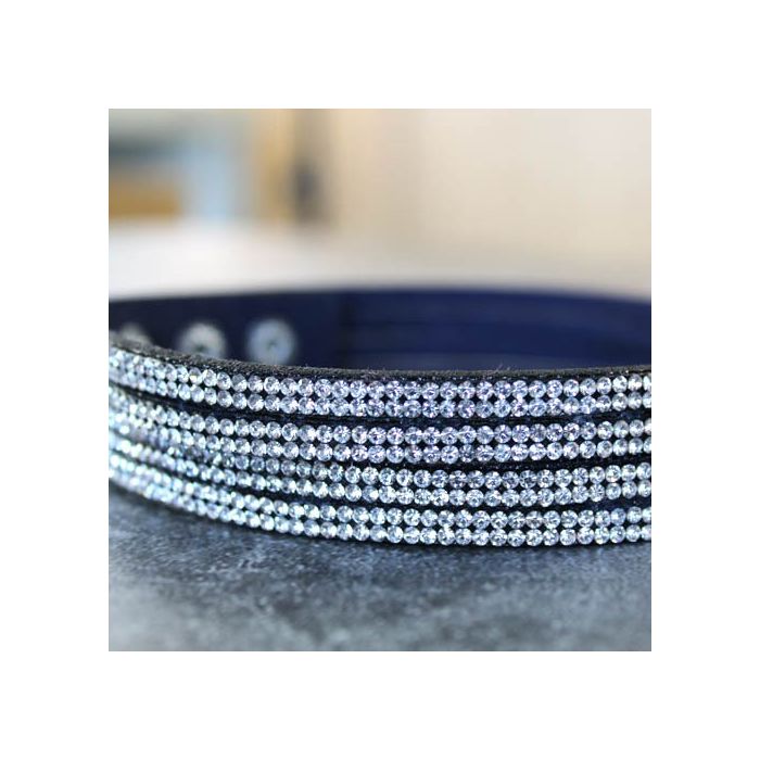 Wickelarmband Armband in Strassoptik dunkelblau kristall ca. 40 cm