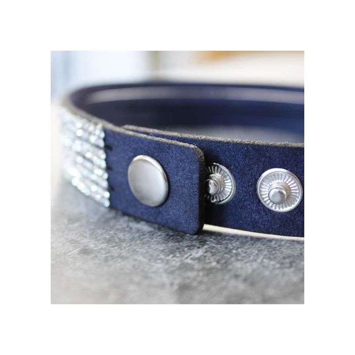Wickelarmband Armband in Strassoptik dunkelblau kristall ca. 40 cm