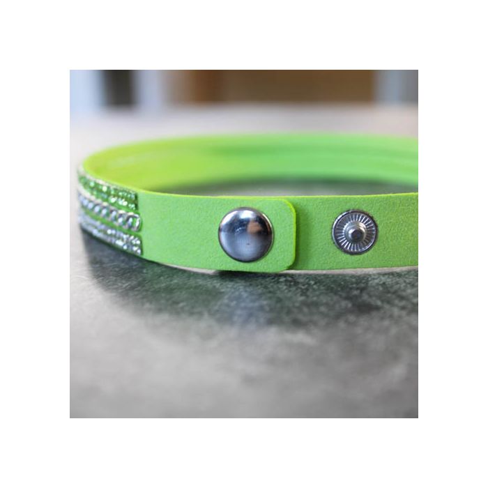 Armband in Strassoptik mit Kette silberfb. hellgrün 16 mm ca.40 cm 1684-16031 4016490691600  
