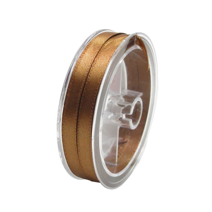 Satin Band braun 6,5 mm 1 Spule = 10 m 5St 1685-65201 4016490856795  