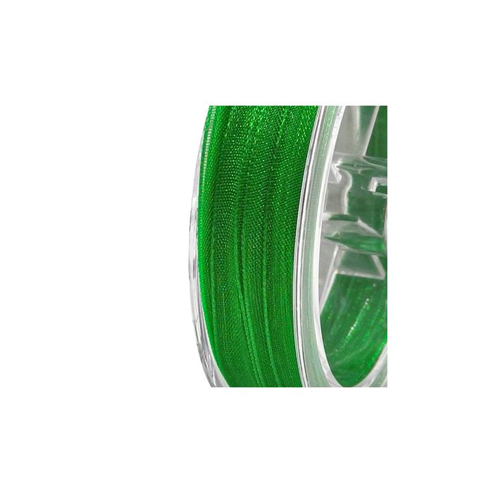 Organza Band grün 3,2 mm 1 Spule = 10 m, Bild 2 von 2