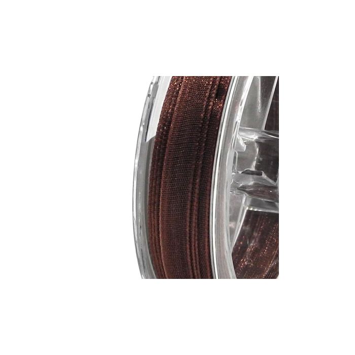 Organza Band braun 3,2 mm 1 Spule = 10 m, Bild 2 von 2