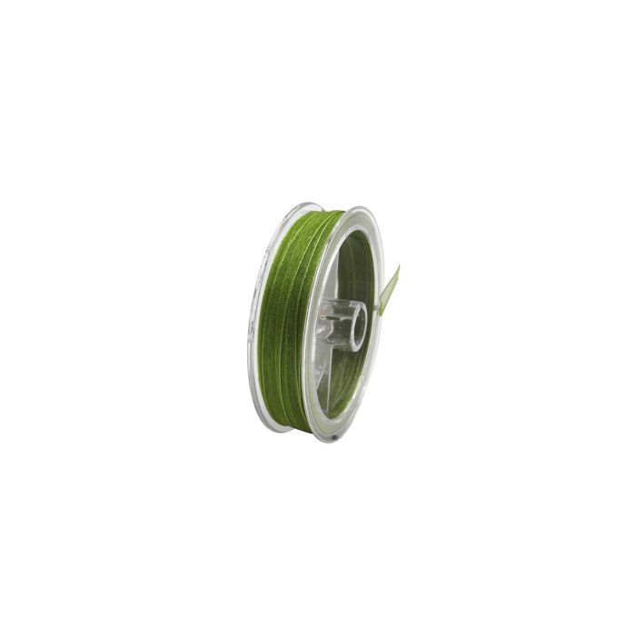 Organza Band oliv 3,2 mm 1 Spule = 10 m, Bild 1 von 2