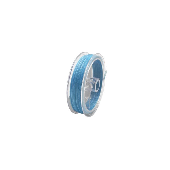 Organza Band hellblau 3,2 mm 1 Spule = 10 m, Bild 1 von 2