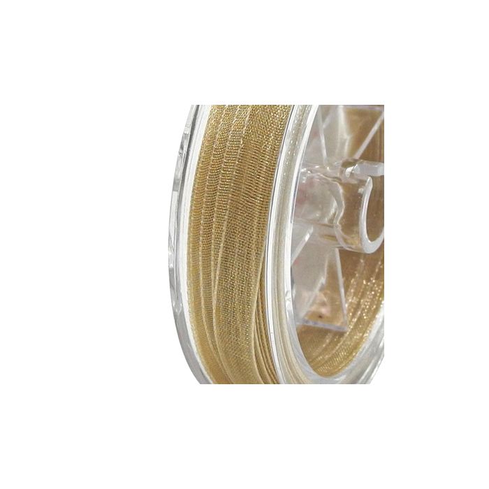 Organza Band creme 3,2 mm 1 Spule = 10 m, Bild 2 von 2