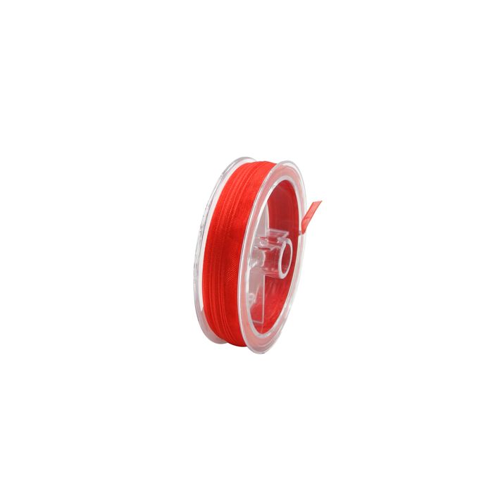 Organza Band rot 6,5 mm 1 Spule = 10 m, Bild 1 von 2
