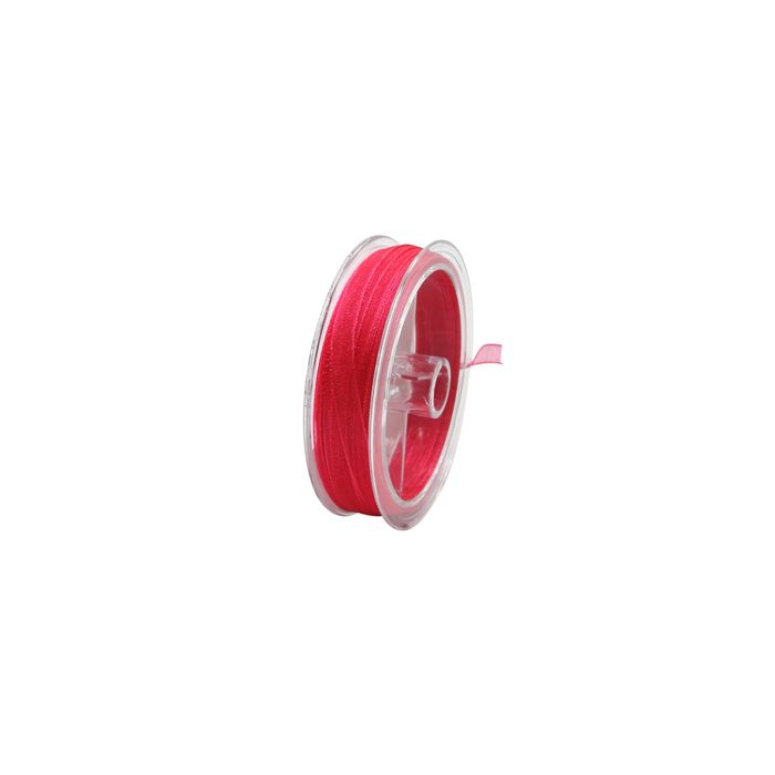 Organza Band fuchsia 6,5 mm 1 Spule = 10 m, Bild 1 von 2