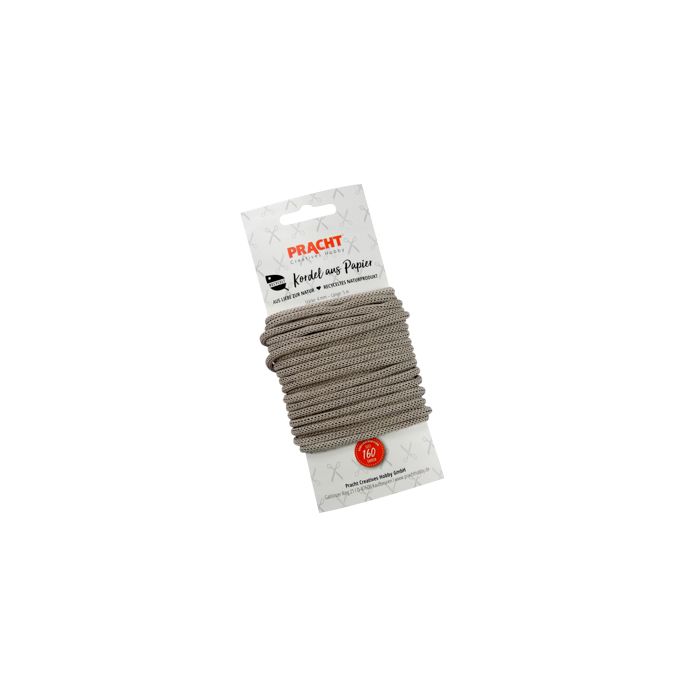 Makramee Garn Kordel aus Papier, recycelt, natur 4 mm 5 m 1693-04545 4016490687955  