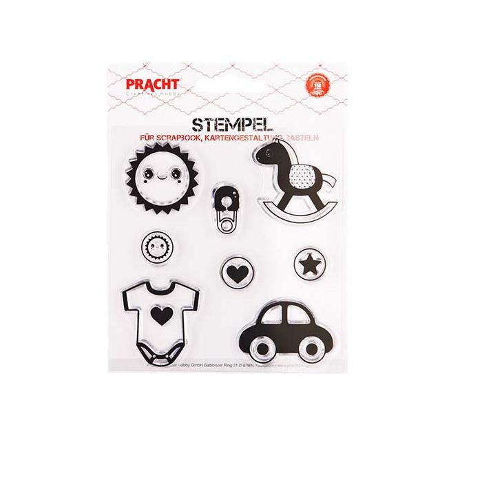 Motivstempel Kindergeburtstag transparent 100x105 mm