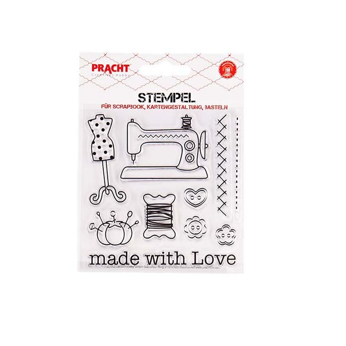 Motivstempel made for Love transparent 100x105 mm