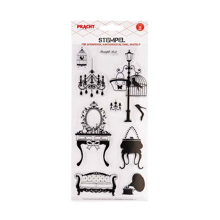Motivstempel Wohnen transparent 100x200 mm
