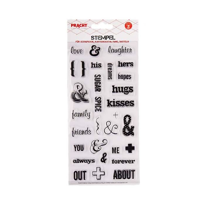Motivstempel Wörter transparent 100x200 mm