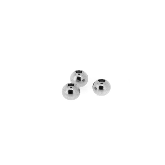 Edelstahl Perle rund 6 mm Lochgröße 1,2 mm, Bild 1 von 2