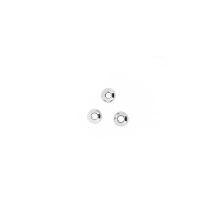 Edelstahl Perle rund 6 mm Lochgröße 1,2 mm, Bild 2 von 2