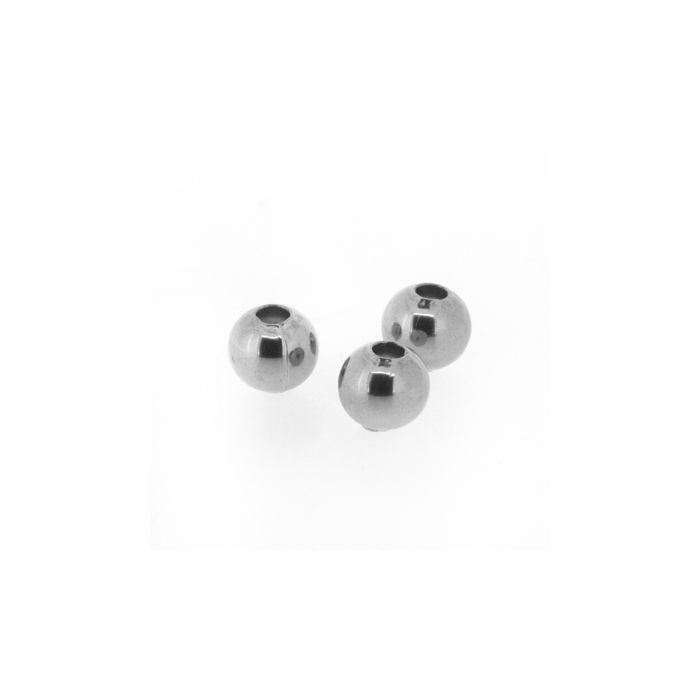 Edelstahl Perle rund 8 mm Lochgröße 2,5 mm, Bild 1 von 2