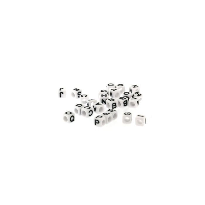 Buchstabenp. Kunststoff Mix weiß-schwarz 6x6 mm ca.110 St 18 gr 3024-06117 4016490751014  