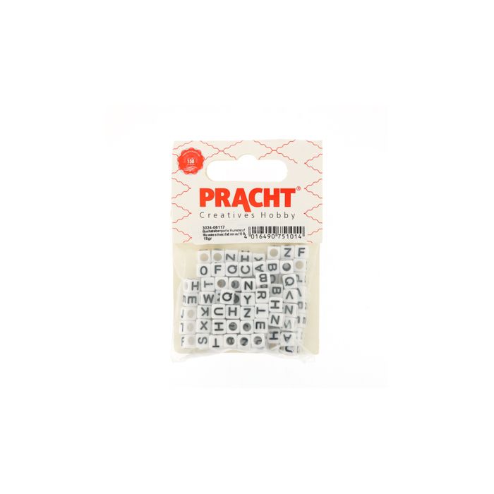 Buchstabenp. Kunststoff Mix weiß-schwarz 6x6 mm ca.110 St 18 gr 3024-06117 4016490751014  