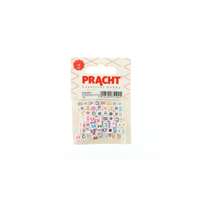 Buchstabenp. Kunststoff Mix weiß-bunt 6x6 mm ca.110 St 18 gr 3024-06507 4016490751045  