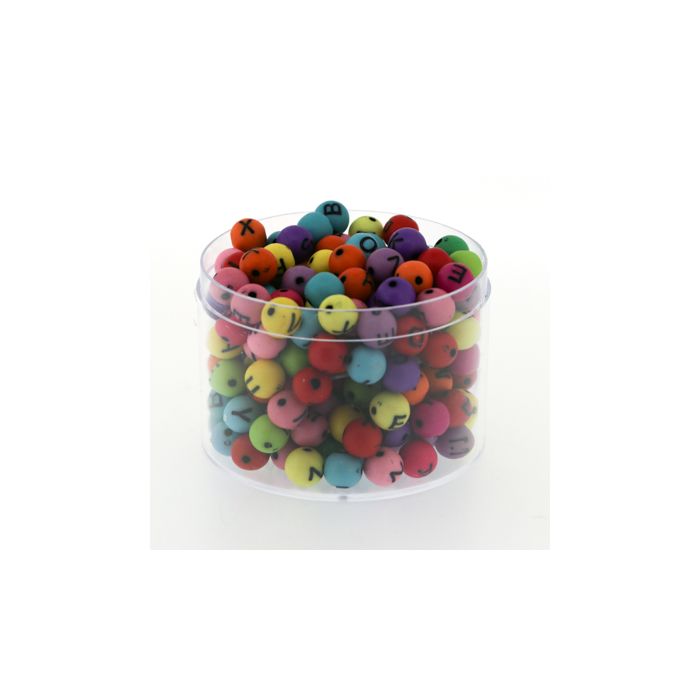 Buchstabenperle bunt schwarz 7 mm 1 Dose = 60gr. 6Dosen 3028-07513 4016490702368  