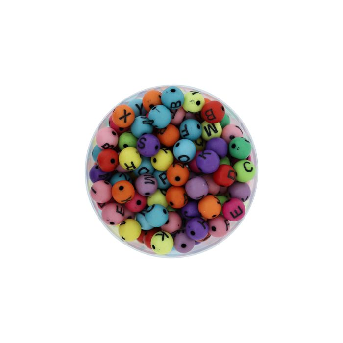 Buchstabenperle bunt schwarz 7 mm 1 Dose = 60gr. 6Dosen 3028-07513 4016490702368  