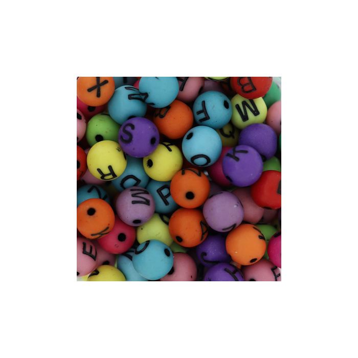 Buchstabenperle bunt schwarz 7 mm 1 Dose = 60gr. 6Dosen 3028-07513 4016490702368  
