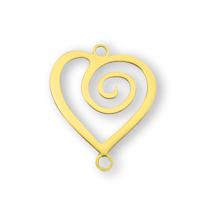 Metallzwischenteil Herz goldfb. 18x22 mm 2 St 3423-22937 4016490694946  
