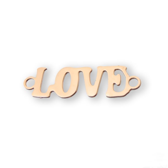 Metallzwischenteil Love rosegoldfb. 7x24 mm