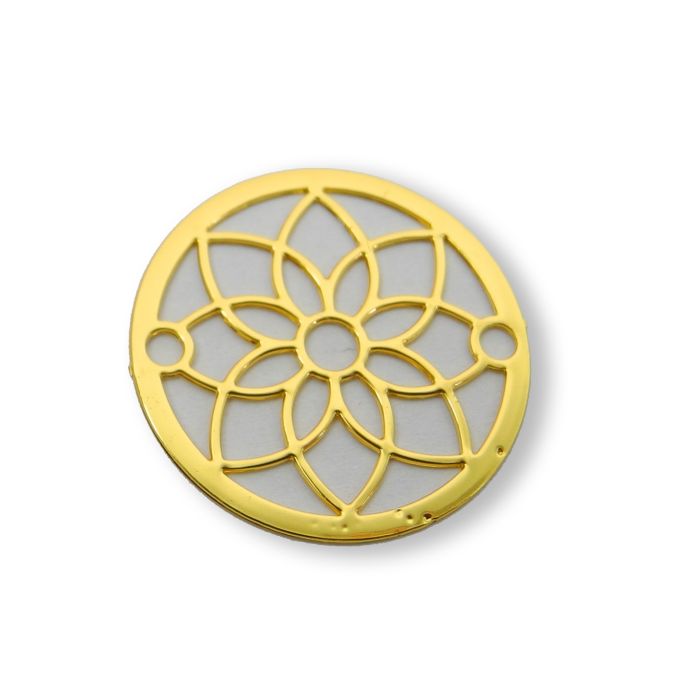 Metallzwischenteil Blume goldfb. 20 mm