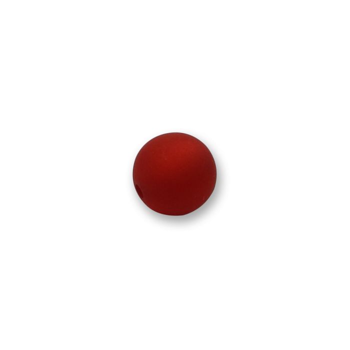 Polaris Perle rund rot matt 8 mm Lochgröße 1,5 mm