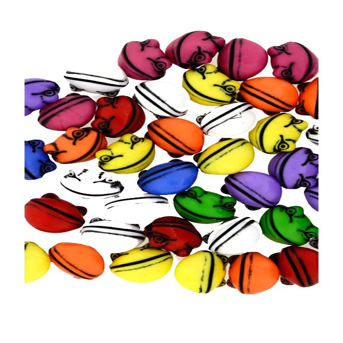 Froschperle Mix 13 mm Lochgröße 1,5 mm 10 St 3743 4016490049951  