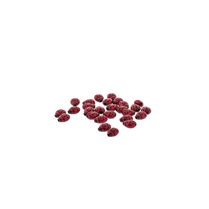Marienkäferperle rot-schwarz 11 mm Lochgröße 1,5 mm 10 St 3746-00 4016490049982  