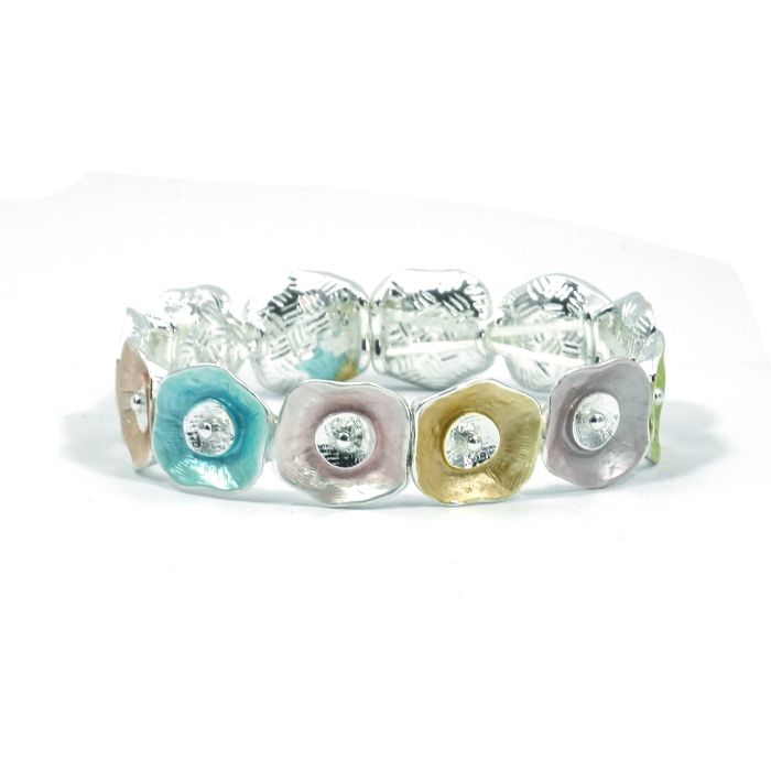 Armband silberfb. bunt 20x1,5 cm 2St 4123-20921 4016490230830  