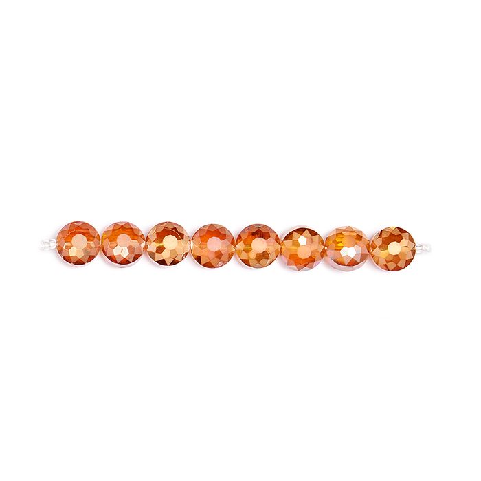 Glasschliffperle hyazinth AB 8x12 mm Lochgröße 1,2 mm