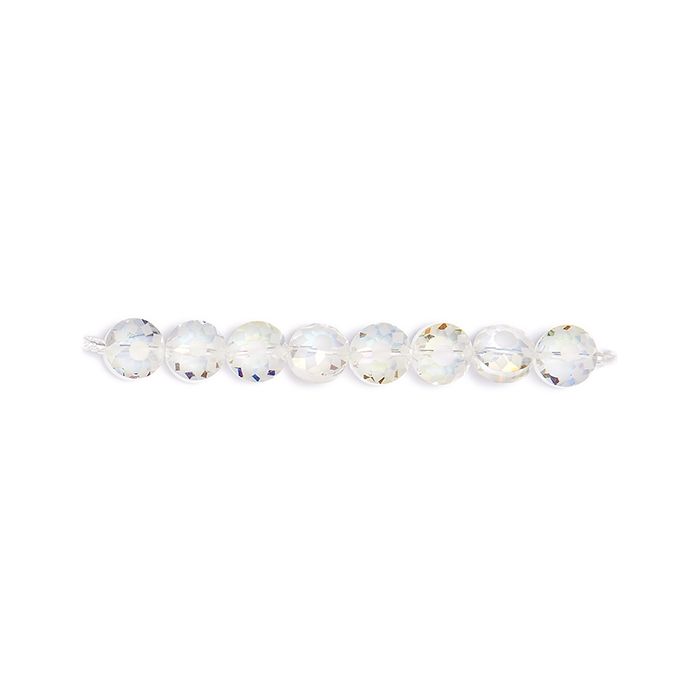 Glasschliffperle kristall AB 8x12 mm Lochgröße 1,2 mm