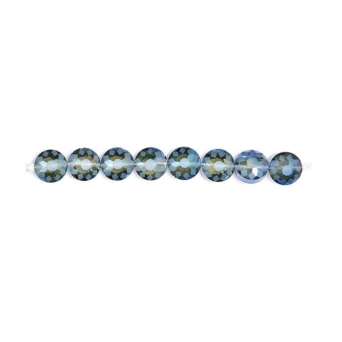 Glasschliffperle montan AB 8x12 mm Lochgröße 1,2 mm