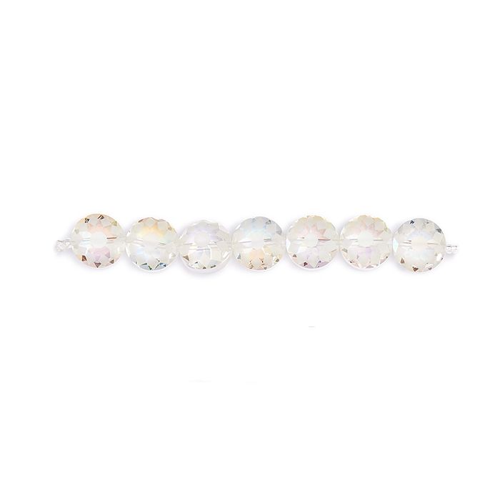 Glasschliffperle kristall AB 9x14 mm Lochgröße 1,2 mm