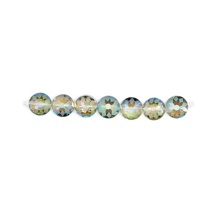 Glasschliffperle safir AB 9x14 mm Lochgröße 1,2 mm