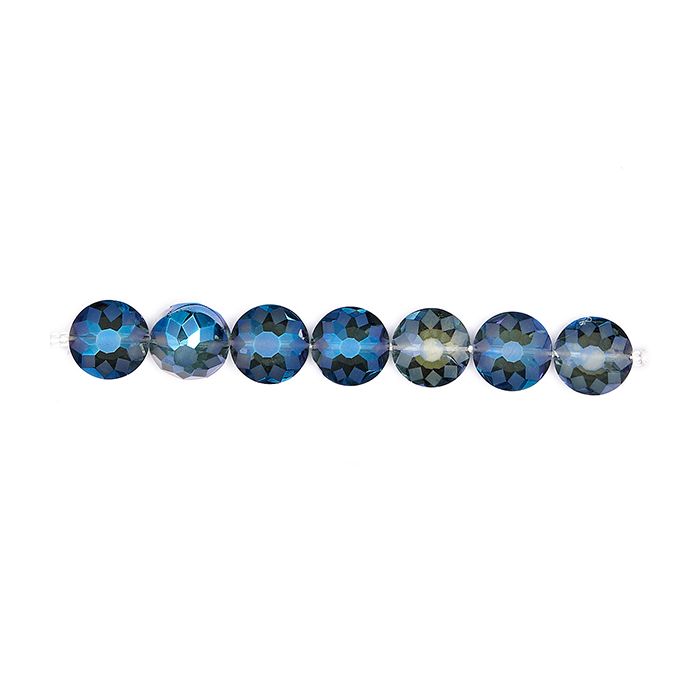 Glasschliffperle montan AB 9x14 mm Lochgröße 1,2 mm