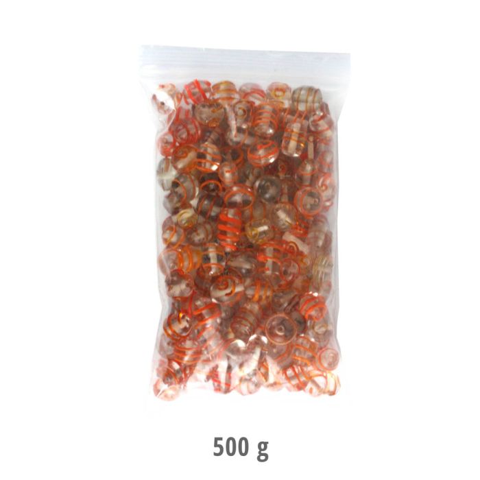 500 gr. Glasperle Orange Handmade, Bild 1 von 2