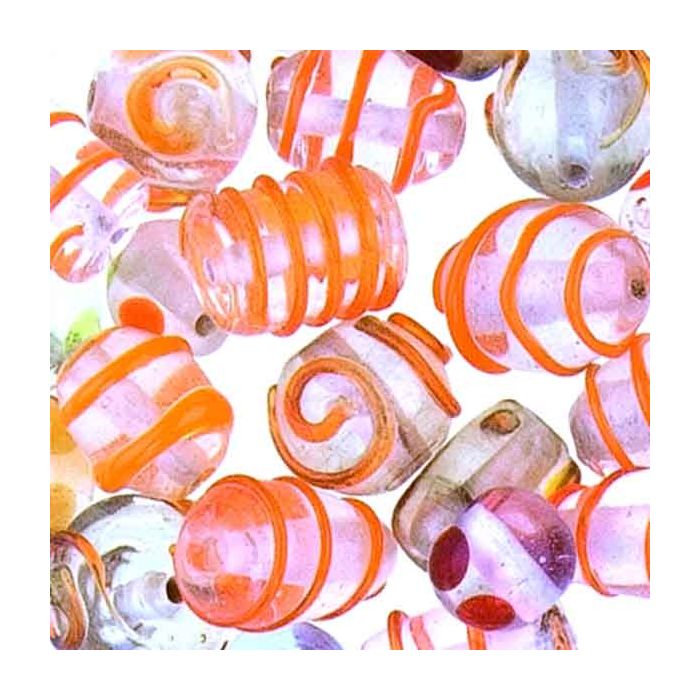 Glasperle Handmade orange 13 St