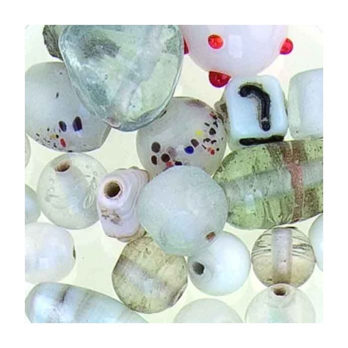 Glasperle Handmade weiß 1 Dose = 100gr 1 Dosen