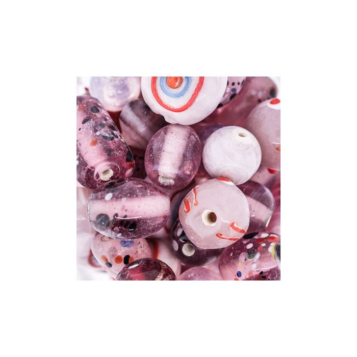 Glasperle Handmade rosa 1 Dose = 100gr 1 Dosen