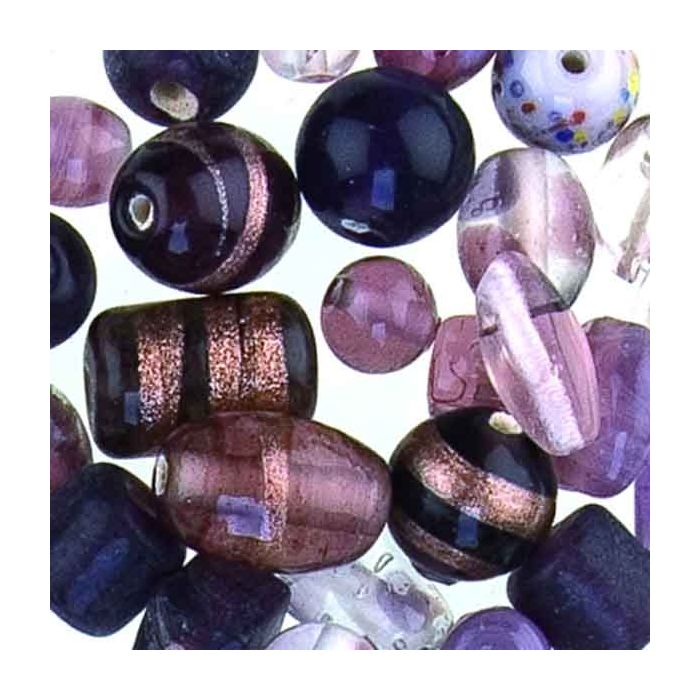 Glasperle Handmade amethyst 1 Dose = 100gr 1 Dosen