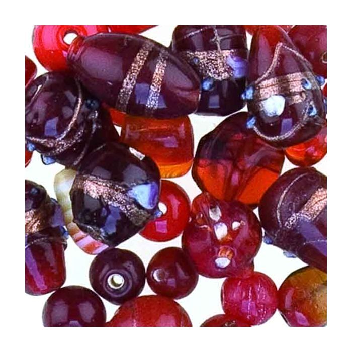 Glasperle Handmade rot 1 Dose = 100gr 1 Dosen